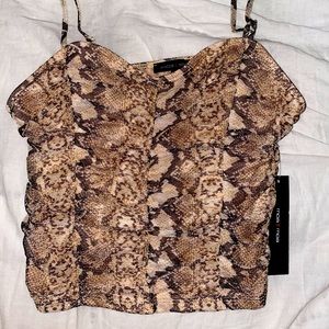 Snake print crop top